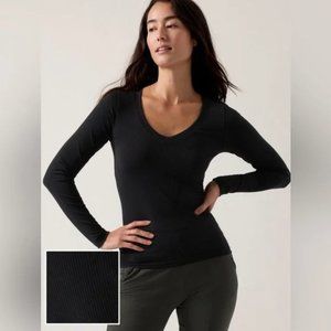 Athleta Renew Ribbed Long Sleeve V-Neck